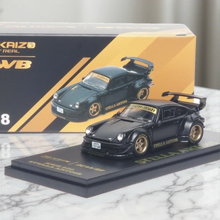 拟臻模型 ARBox 1/64保时捷 RWB930黑色合金仿真汽车模型收藏摆件