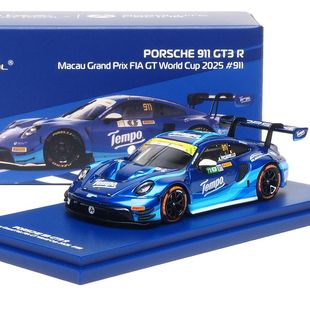 AlmostReal 1/64保时捷911GT3R赛车 合金汽车模型仿真收藏摆件 AR