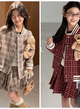 CNKL金童帝代2026春新款5317格子两件套装1267T恤中大女童亲子