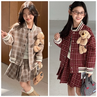 CNKL金童帝代2026春新款5317格子两件套装中大女童亲子