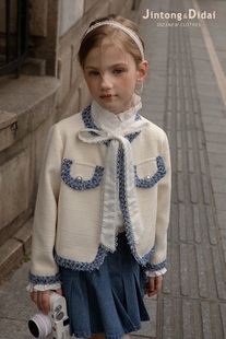 特金童帝代2318秋5093小香风两件套装不含衬衣中大童女童可亲子