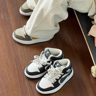 儿童第一站2026春新款 中大男女童中性大组 7002粘扣中腰板鞋