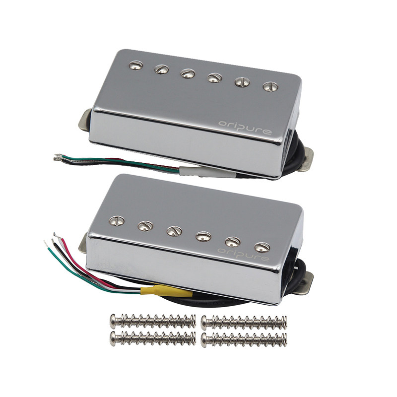 oripure双线圈电吉他拾音器LP封闭式alnico5磁钢高功率切单铬色