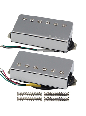 oripure双线圈电吉他拾音器LP封闭式alnico5磁钢高功率切单铬色