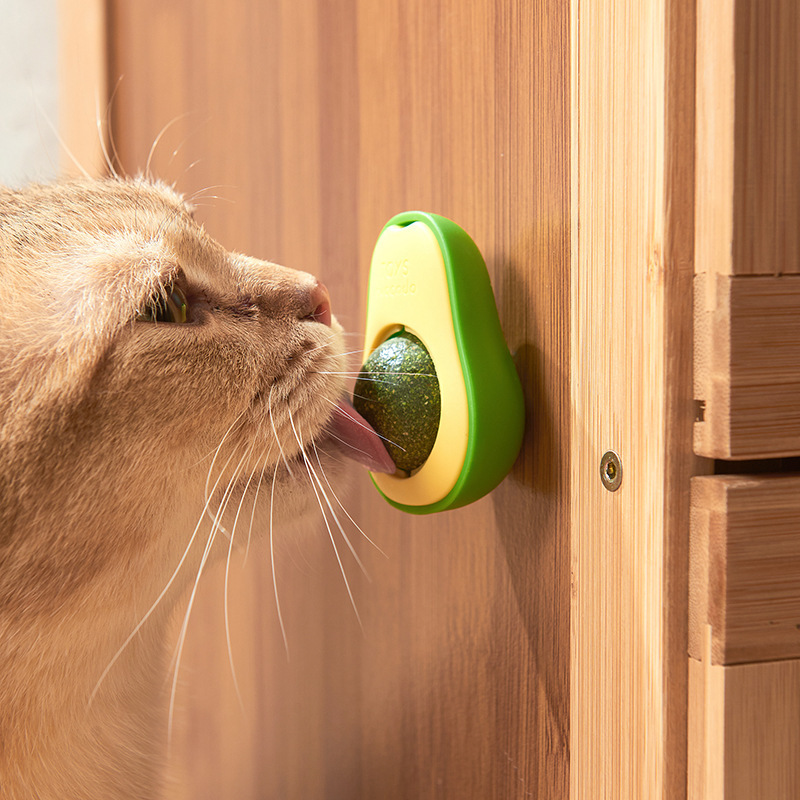 牛油果猫薄荷球猫贴墙玩具自嗨解闷猫咪猫草球幼猫逗猫棒用品大全