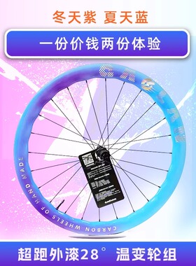 高澜碳纤维公路车轮组 碳刀公路 碟刹桶轴 超轻全能型竞技钢辐条