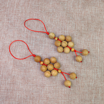 原木色桃木七星阵挂件走夜路男女随身携带做噩梦护身吉祥野生桃核