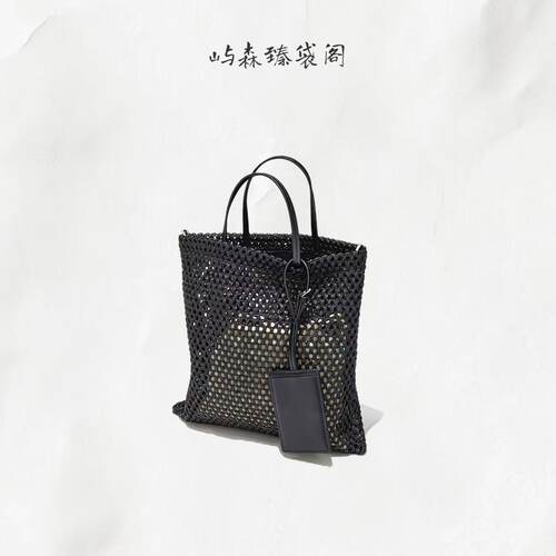 轻便编织镂空沙滩度假托特包
