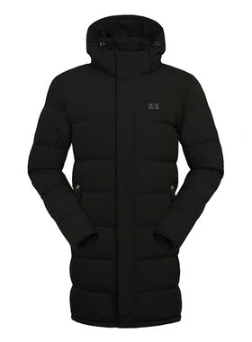 【特价】雪狼 男款秋冬户外智能加热棉服中长款防风保暖连帽外套