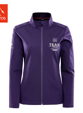 极星 女款春秋户外针织夹克舒适透气防泼水运动休闲外套AGJC12128