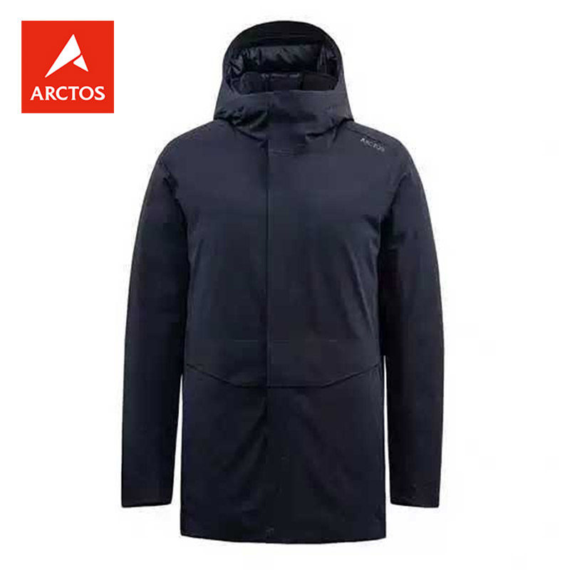 【特卖】极星 男款户外中长款防水保暖加厚鹅绒羽绒服 AGDD21471