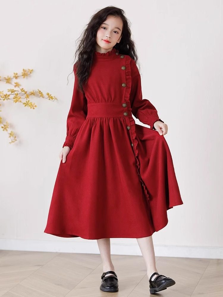 英国next music女童红色连衣裙秋冬装过年礼服中大童新年加绒裙子,童装/婴儿装/亲子装,连衣裙,淘宝优惠券,粉丝福利购,淘宝优惠卷