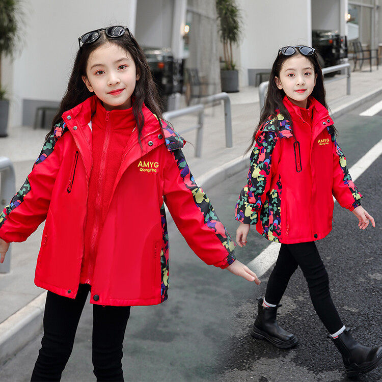 英国品牌女童冲锋衣儿童运动外套