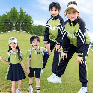 幼儿园园服春秋装运动服三件套一年级儿童班服小学生短袖校服套装
