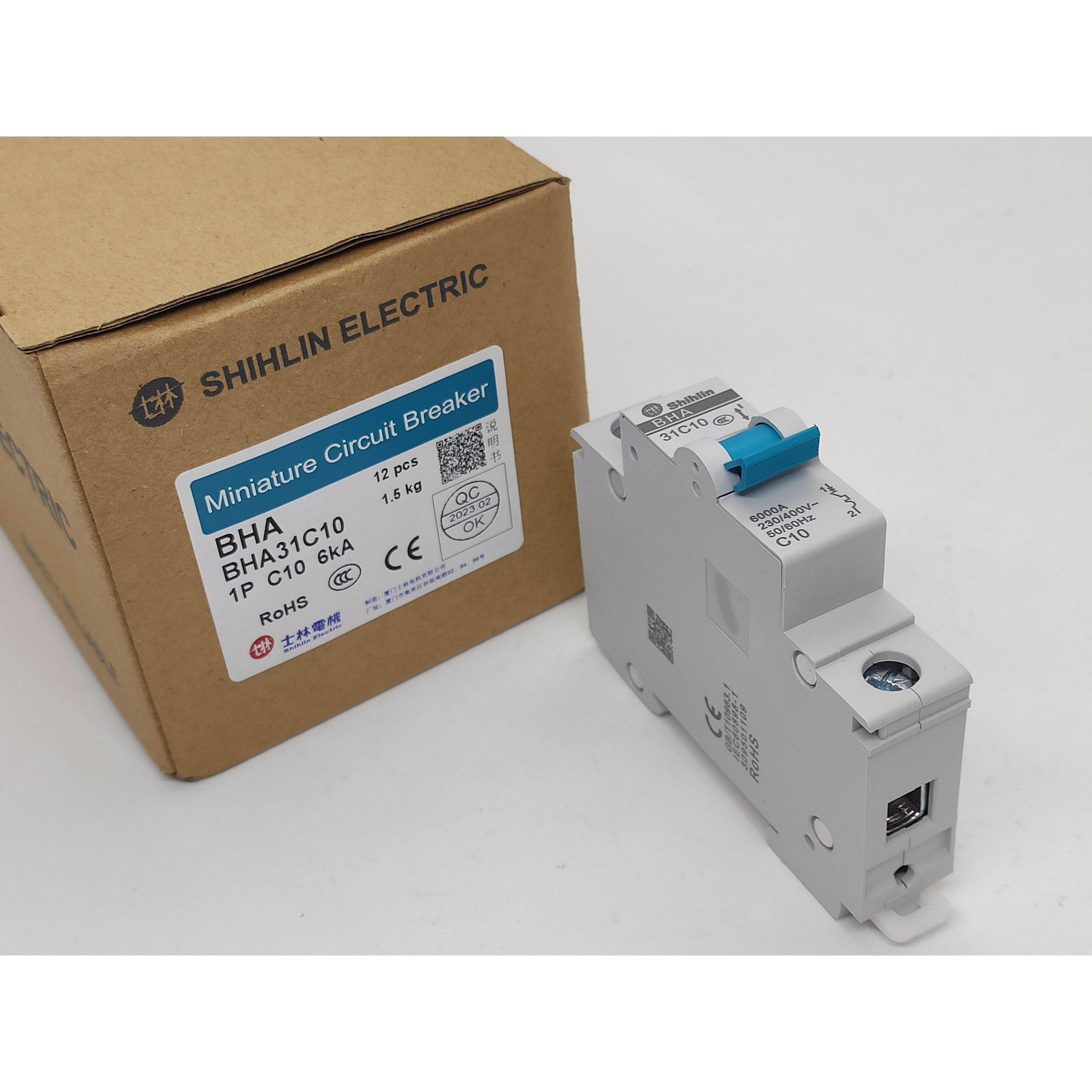 询价原装Shihlin士林小型C型断路器BHA31 1P空气开关6KA C10C25C3