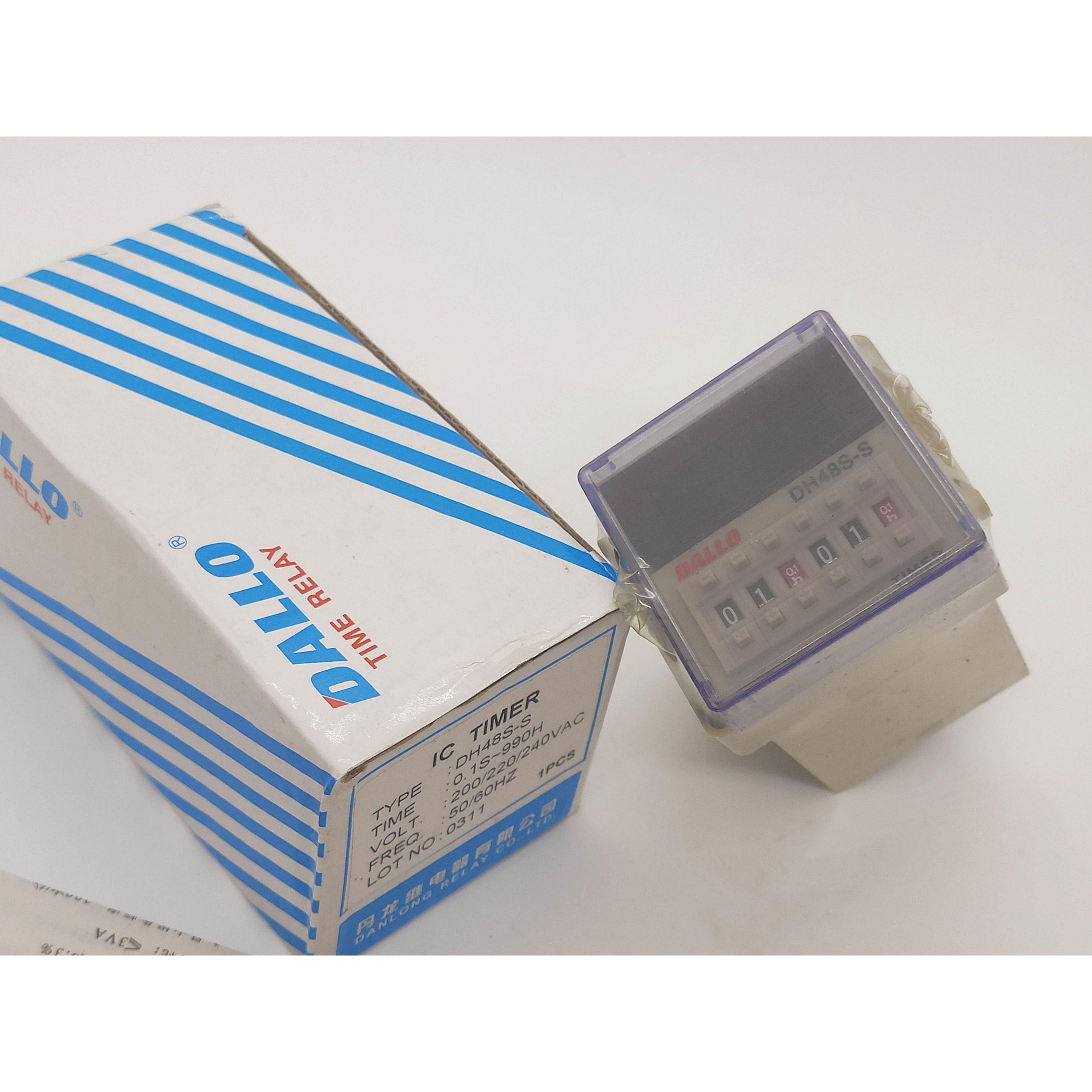 询价原装DALLO丹龙DH48S-S时间继电器48*48mm 园8脚继电器AC220V