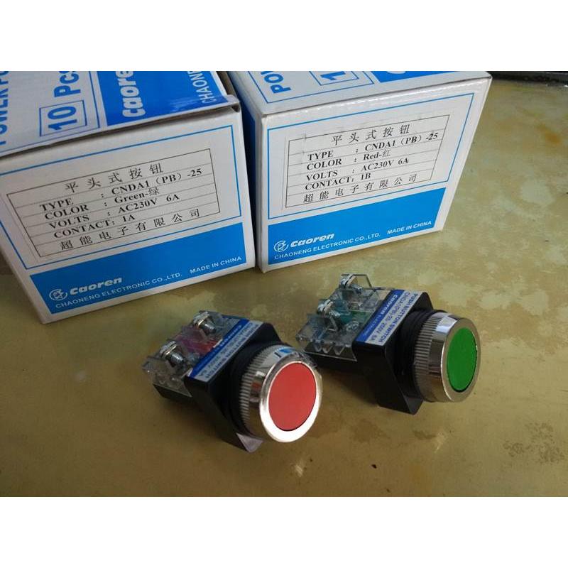询价原装caoren超能自复平头按钮CNDA1(PB)-25 单组触点开孔 25mm