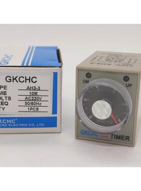 询价GKCHC继电器AH3-3时间继电器园8脚时间制时间控制器AC220V DC