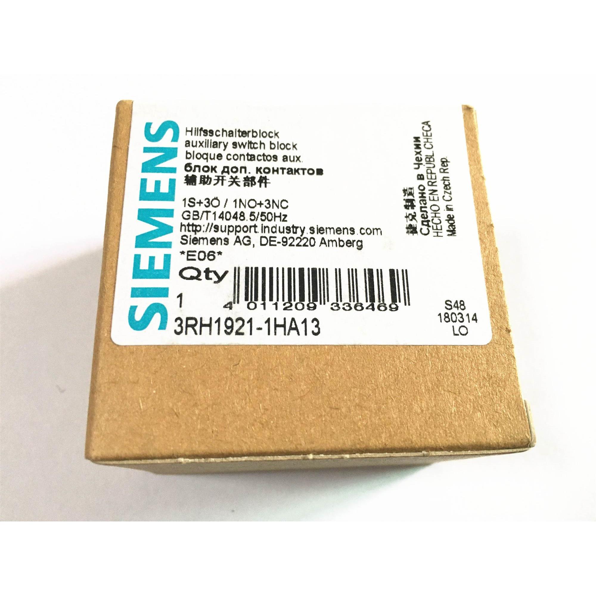 询价原装西门子接触器辅助触头3RH1921-1HA31 3NO 1NC 三开一闭