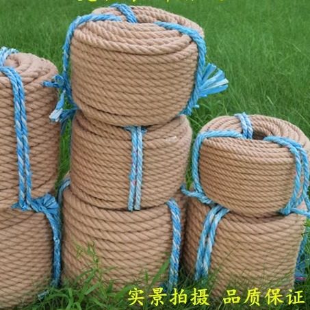 麻绳2---50mm 天然黄麻绳楼梯装饰麻绳护栏麻绳拔河绳 捆绑缆绳