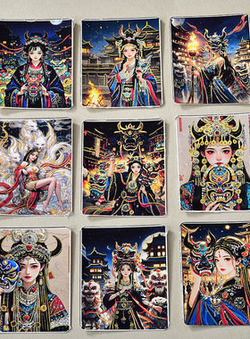 唐卡画药师扎基拉姆前世今生绿度母本命佛画布可换图唐卡国潮复刻