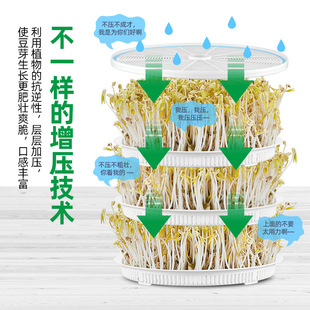 豆芽机家用全自动智能大容量发豆牙菜桶神器自制小型生绿豆芽罐盆