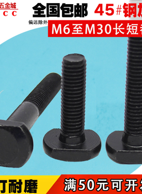 GB37T型槽螺丝8.8级全牙T形螺栓T型螺丝螺杆压板螺丝6M8M10M12M16