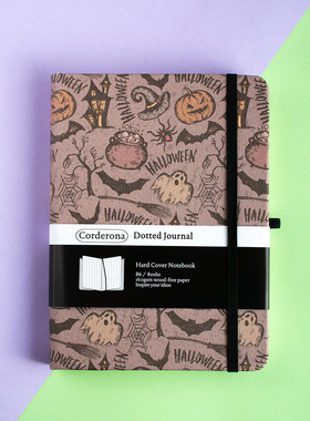 万圣节点阵子弹笔记本160gsm仿皮学生创意潮流B6硬面绑带手账本