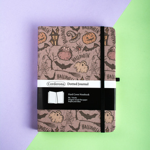 万圣节点阵子弹笔记本160gsm仿皮学生创意潮流B6硬面绑带手账本
