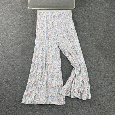 松紧腰常规款花色阔腿裙裤