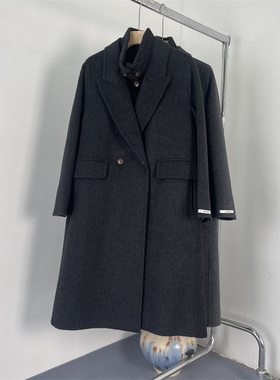 定制余单 捡漏！冬季老钱风两件套双面昵羊毛大衣外套