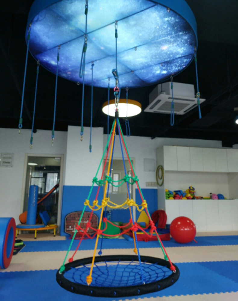 鸟巢秋千a款悬挂秋千感统训练玩具网缆秋千绳秋千布袋秋千圆盘