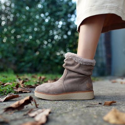 RIEKER保暖雪地靴防滑牛筋底