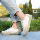 超级好穿 舒适平底小白鞋 宽楦软底减震不磨脚德国KUFENBERG 2178