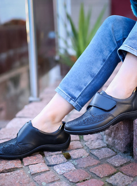 宽楦H版超舒适可拆卸垫软底软皮WALD LAUFER 341244 低跟全皮女鞋