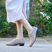 减震软底真皮中跟鞋 很软 德国KUFENBERG 6801松紧 宽楦 跟底一体