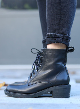 宽楦软底无声 很舒适 ！ 德国 kufenberg 7361 里外全皮马丁靴