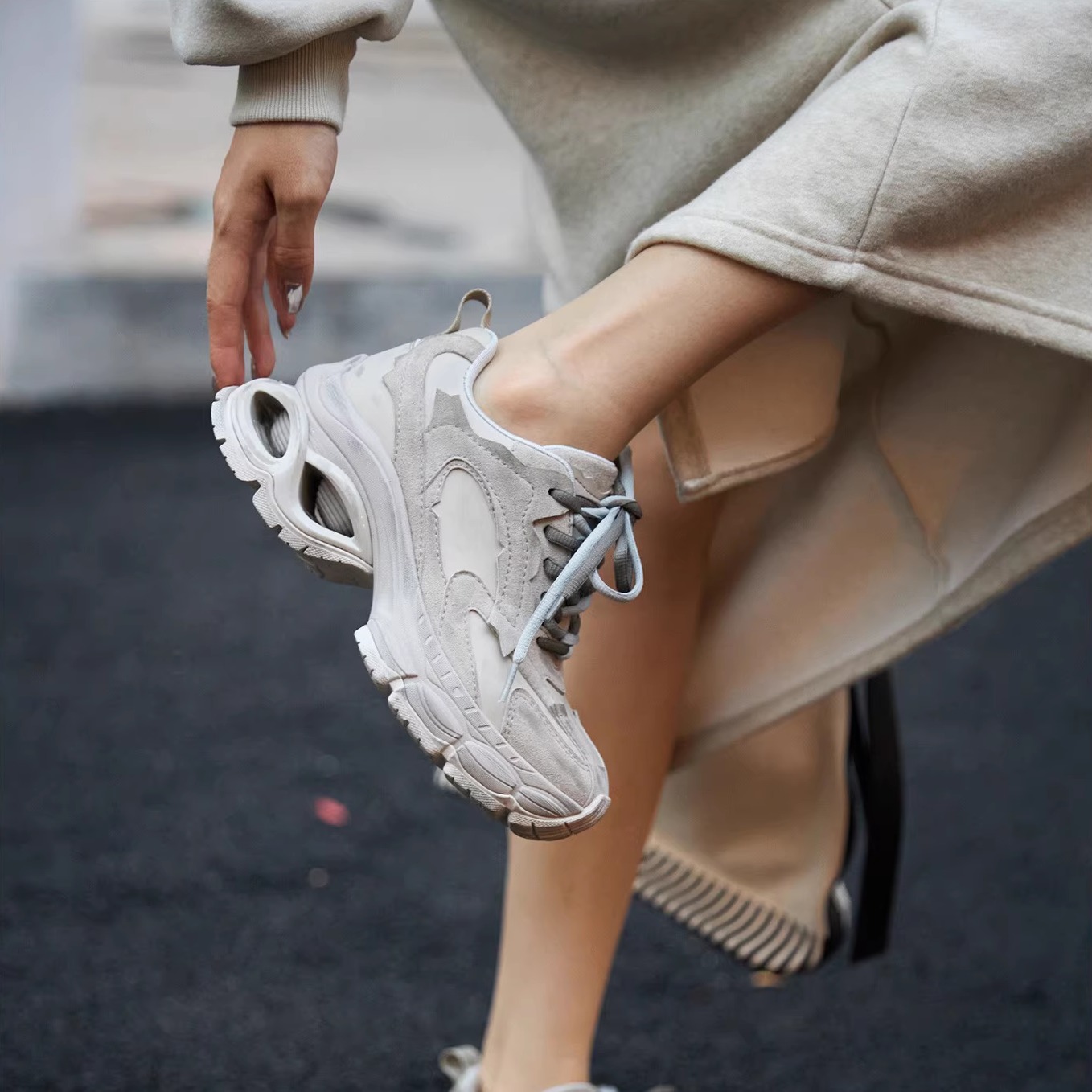 6.5 厚底增高 潮流叛逆KUFENBERG 2532脏脏老爹鞋做旧运动休闲鞋