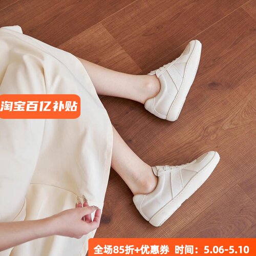 不磨脚宽楦软皮小白鞋德训鞋