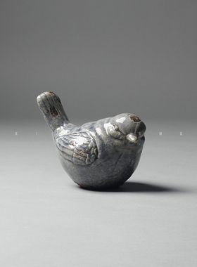 欧式风复古做旧鸟类动物桌面摆件