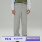 裤 腿工装 巴恩风重工褪色长短两穿可拆卸裤 Milkshot