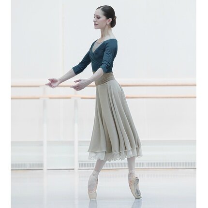 MichelleDance 莫代尔瑜伽芭蕾长袖舒适上衣香芋紫孔雀绿