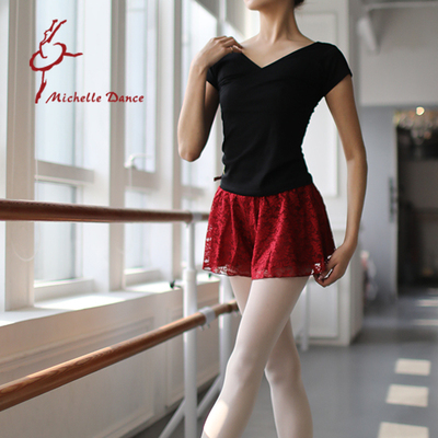 Michelle Dance 新款蕾丝+网眼芭蕾裙裤 系蝴蝶结【特价】