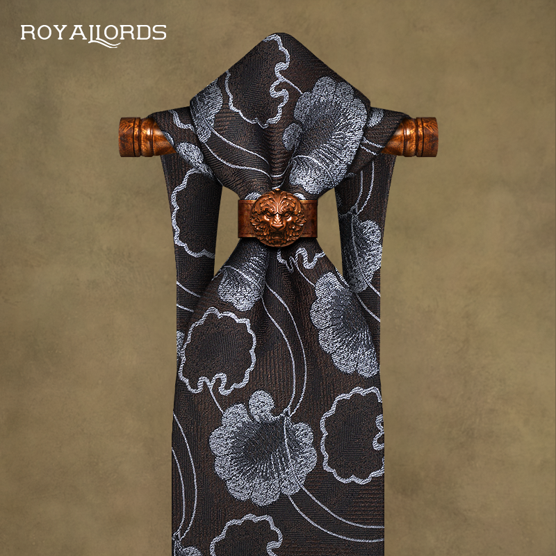 霜华古杏 咖色刺绣银花纹复古领带男性正装商务韩休闲时尚真蚕丝,服饰配件/皮带/帽子/围巾,领带,淘宝优惠券,粉丝福利购,淘宝优惠卷