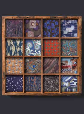 【X38】手打正装商务男领带休闲英伦复古花纹高端红色桑蚕丝结婚