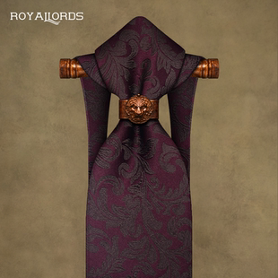 赤鸢 手打正装商务男领带休闲复古英伦唐花草高端级红色桑蚕真丝