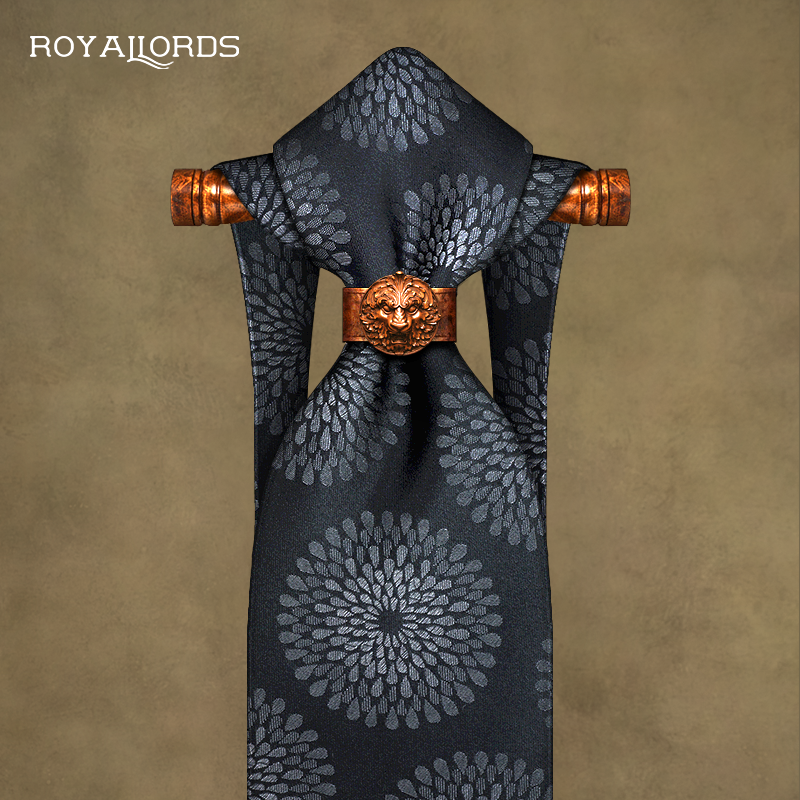 Royallords色织真丝商务烟花领带