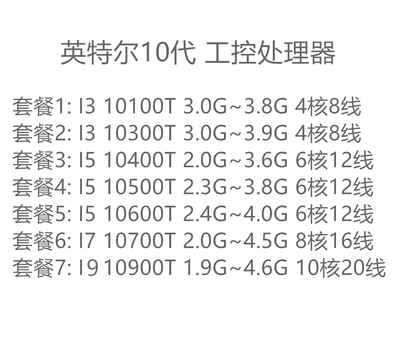 Intel/英特尔10代低功耗处理器