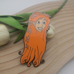 长发公主魔发奇缘乐佩公主周边金属徽章