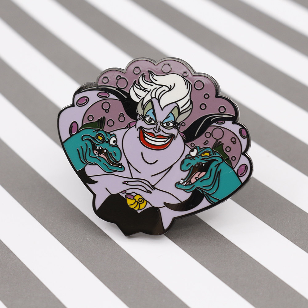 卡通胸针迪士尼动画小美人鱼乌苏拉章鱼海底女巫电影周边金属别针